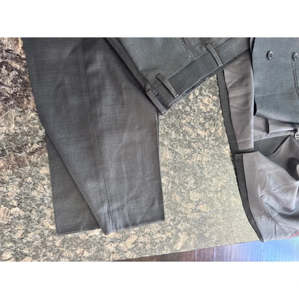 Bocaccio Uomo Mens 3 Piece Suit Charcoal Gray‎ Vest Jacket Pants 40S / 34 W new
